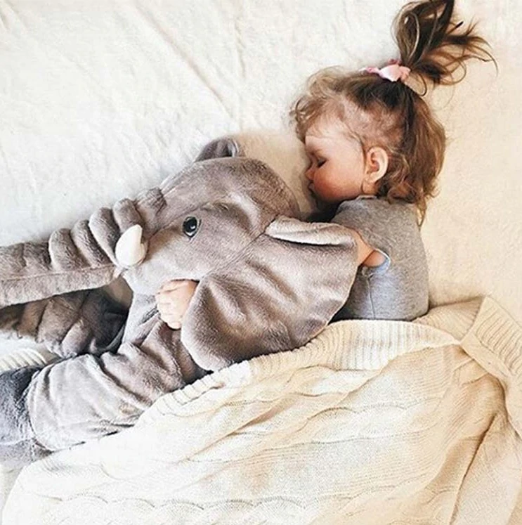 Elephant Shaped Baby Pillow Soft Plush Cushion