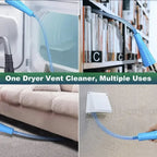 Dryer Vent Cleaning Kit with Flexible Rods and Brush Set