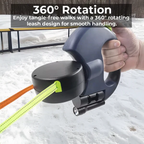 Dual Retractable Dog Leash with Flashlight and Waste Bag Holder