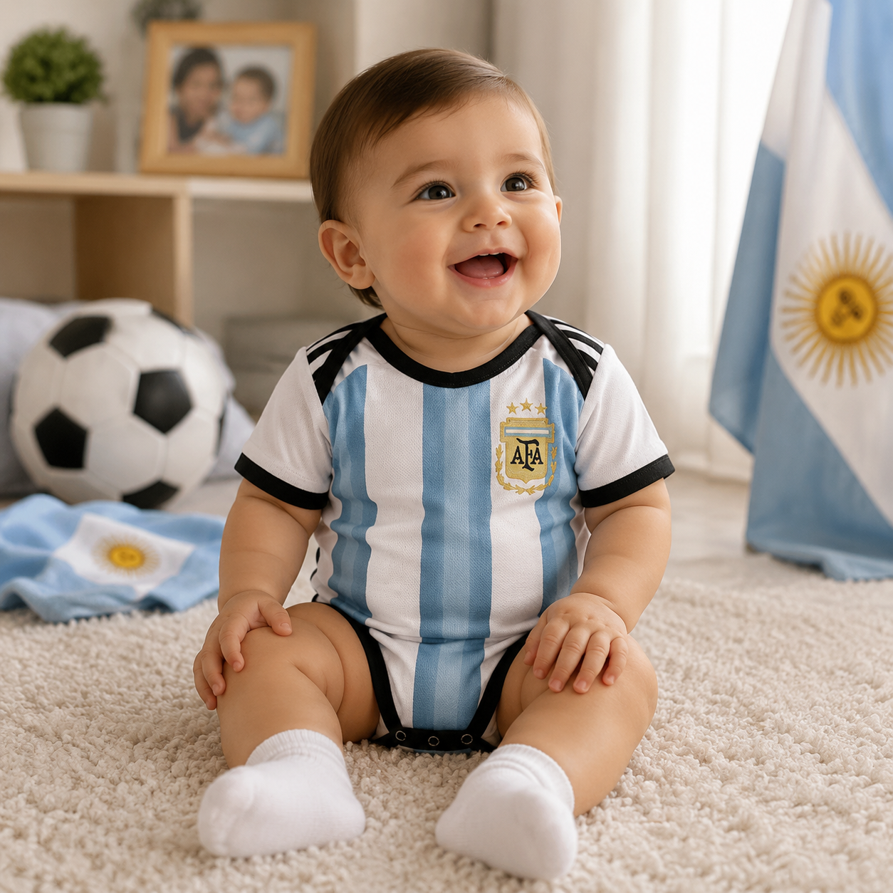 Argentina Baby Romper Side View