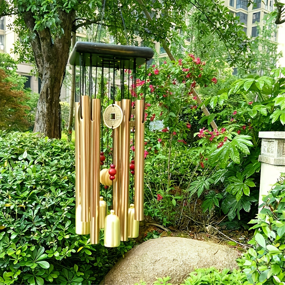 Copper Bell Wind Chime with Aluminum Alloy Tubes Outdoor Wind Chime