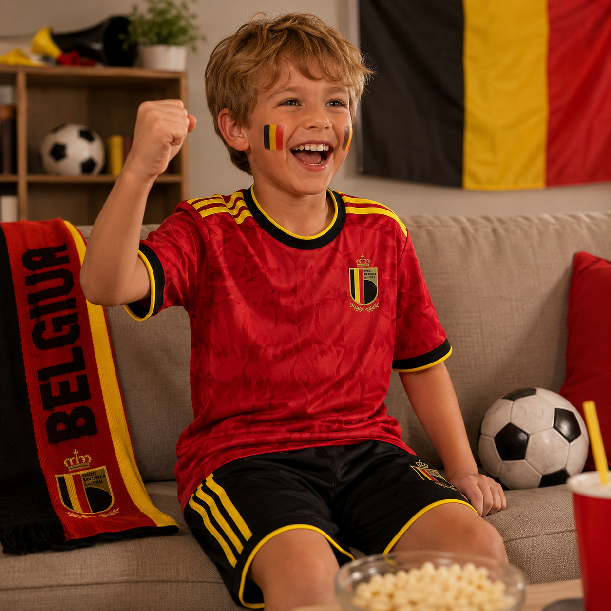 Belgium Kids Jersey Back View