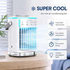 Portable Mini Air Conditioner Fan 4 in 1 USB Air Cooler Humidifier Timer