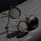 Circular Glasses with Self-Adjusting Color Changing Lenses