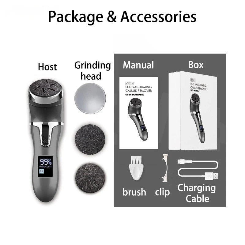 Electric Callus Remover Foot Care Tool Rechargeable Pedicure Device