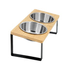 Adjustable Height Elevated Cat Food Bowl Stand Pet Feeding Dish Holder