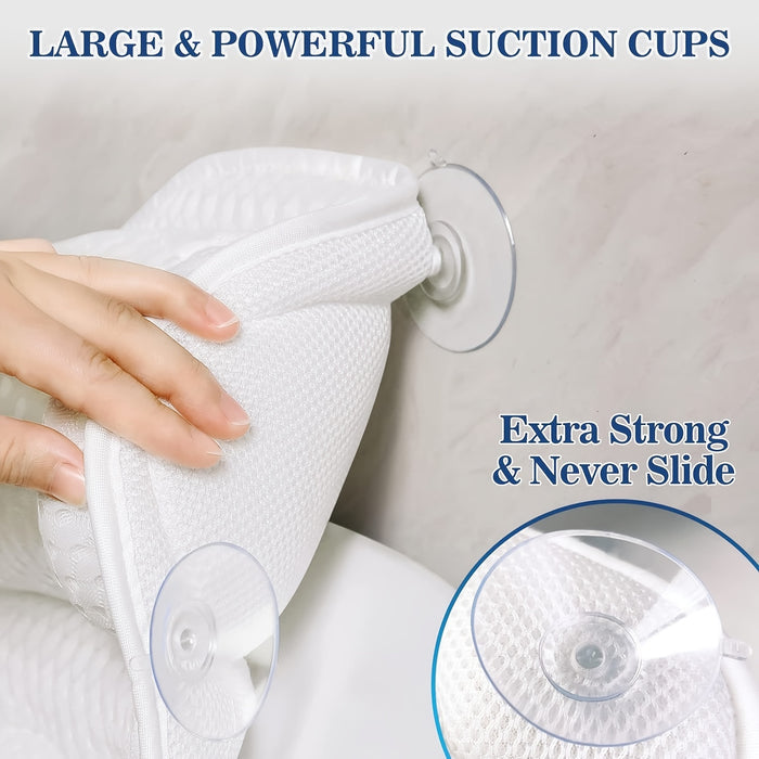 Bath Pillow Mesh Cushion Ergonomic Spa Support for Bathtub