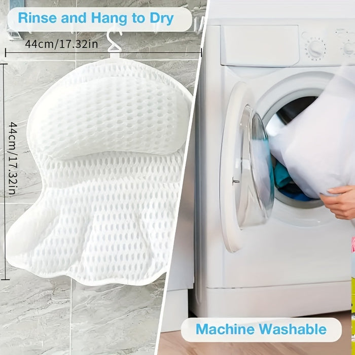 Bath Pillow Mesh Cushion Ergonomic Spa Support for Bathtub