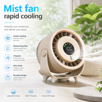 Portable Wall Mount Misting Fan Humidifier Digital Display Quiet Cooling