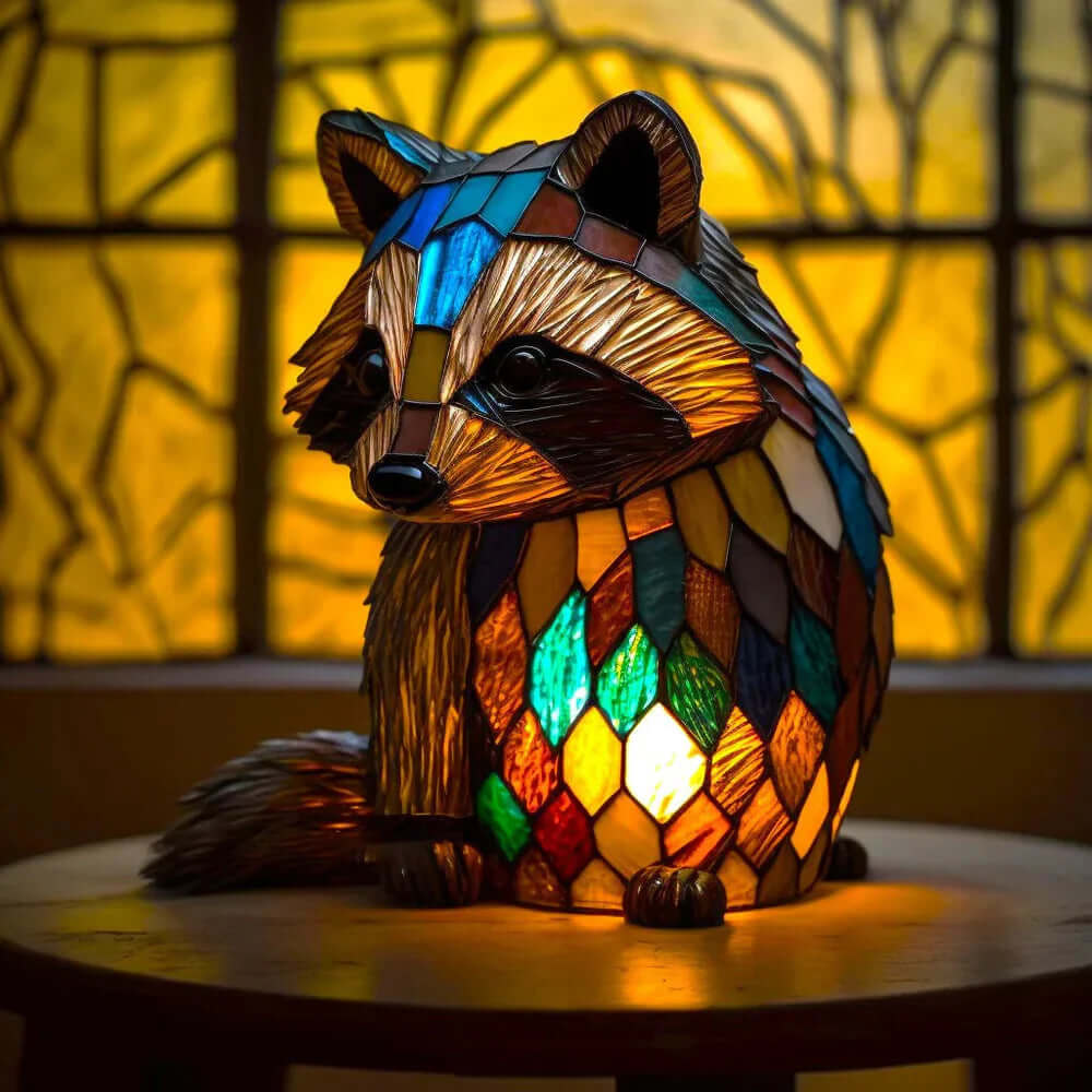 Animal Stained Glass Table Lamp Night Light
