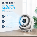 Portable Wall Mount Misting Fan Humidifier Digital Display Quiet Cooling
