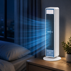 Bladeless Tower Fan Rechargeable Oscillating Desktop Wall Mount Fan with Remote