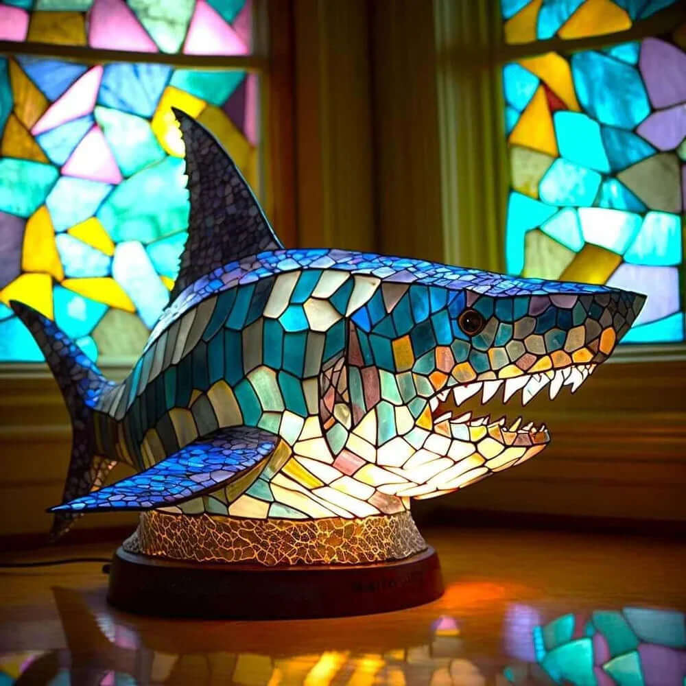Animal Stained Glass Table Lamp Night Light