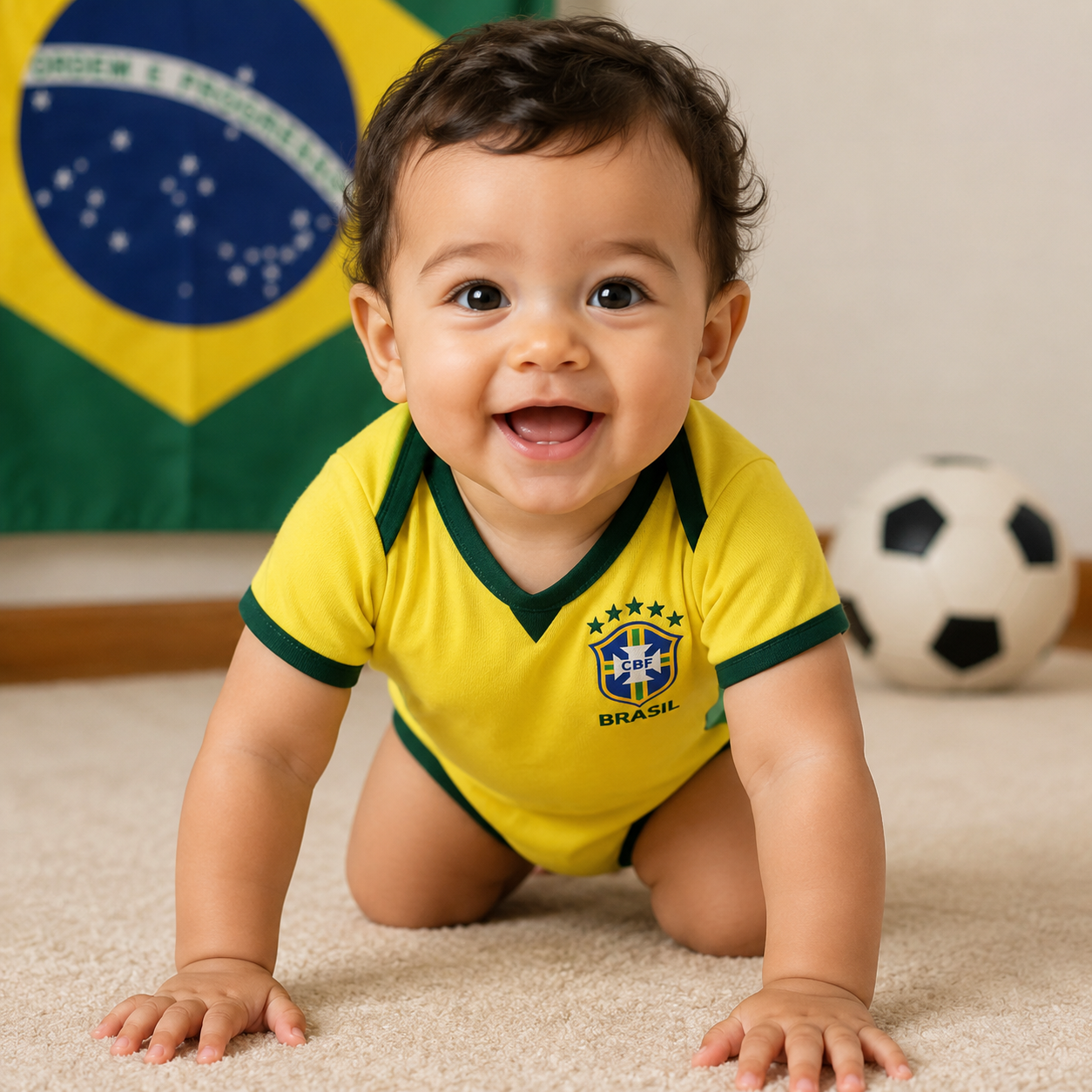 Brazil Home Kit Baby Romper
