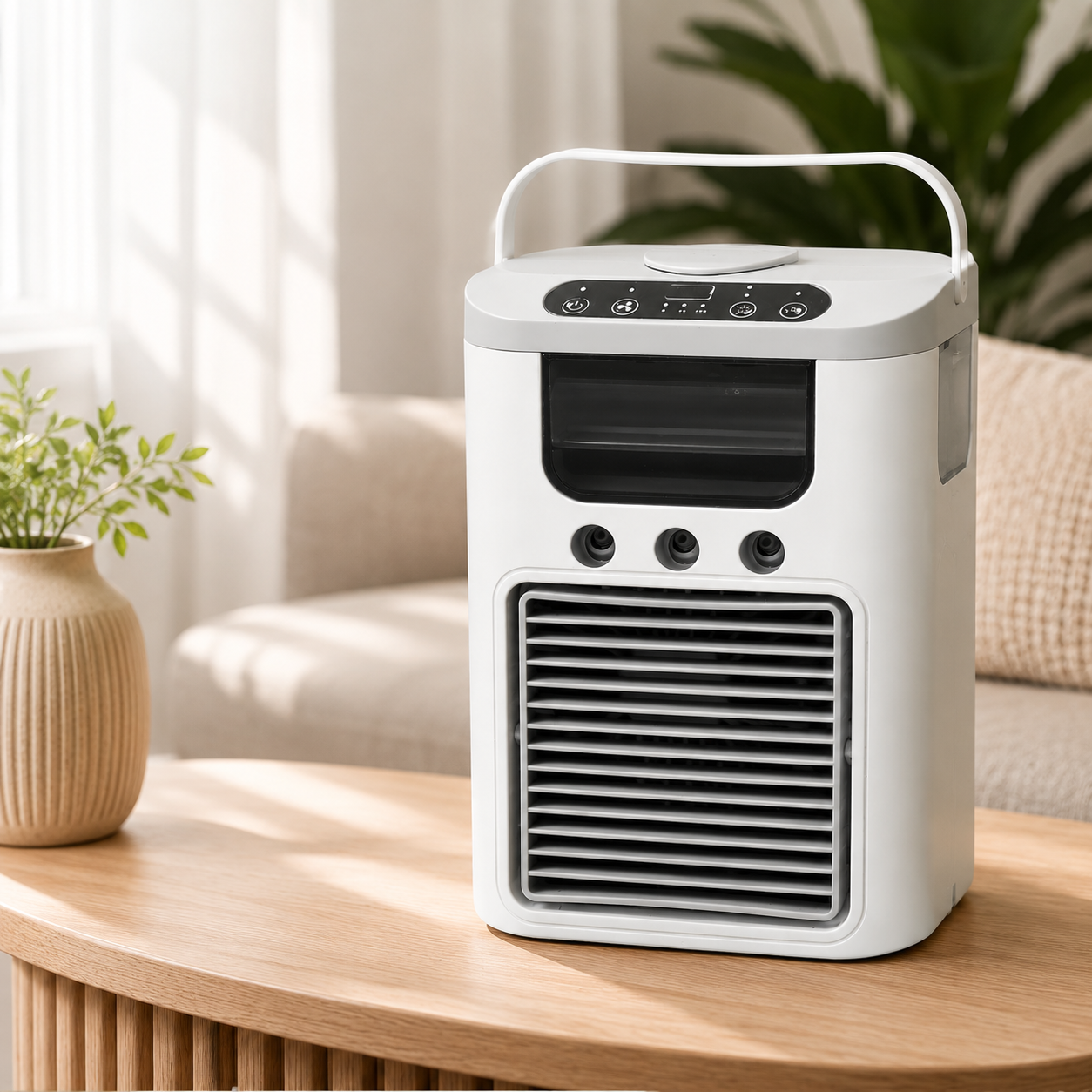 Mini Portable Evaporative Air Cooler Fan with LED Light