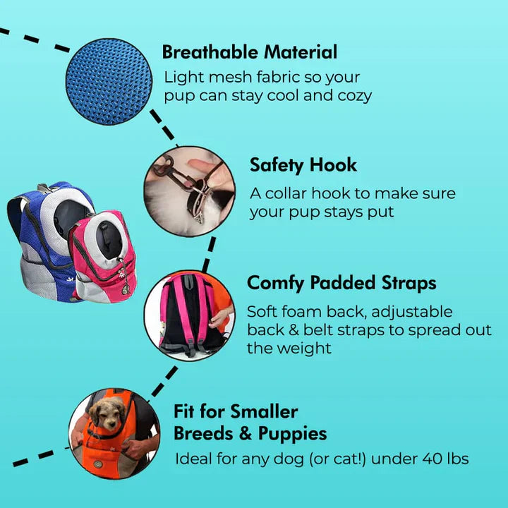 Pet Backpack Adjustable Dog Cat Carrier Backpack