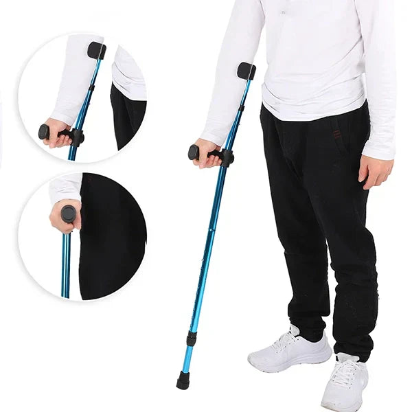 Adjustable Foldable Crutch Walking Aid Support Cane