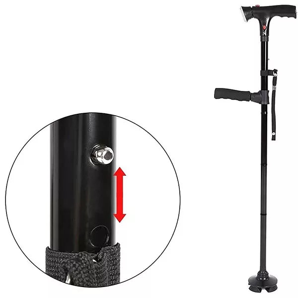 Folding Walking Cane with Built-in LED Light