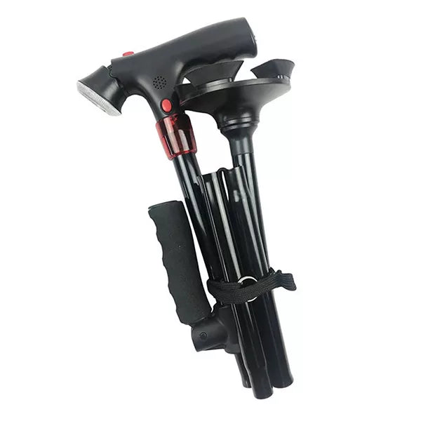 Folding Walking Cane with Built-in LED Light
