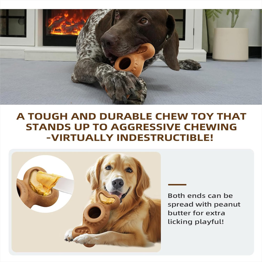 Dog Treat Chew Toy with Frozen Treat Molds and Dispenser