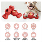 Dog Treat Chew Toy with Frozen Treat Molds and Dispenser