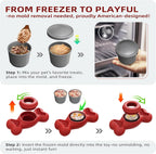 Dog Treat Chew Toy with Frozen Treat Molds and Dispenser