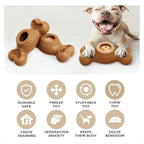 Dog Treat Chew Toy with Frozen Treat Molds and Dispenser