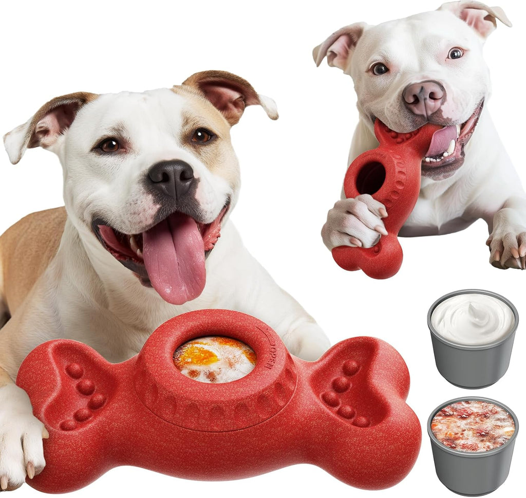 Dog Treat Chew Toy with Frozen Treat Molds and Dispenser