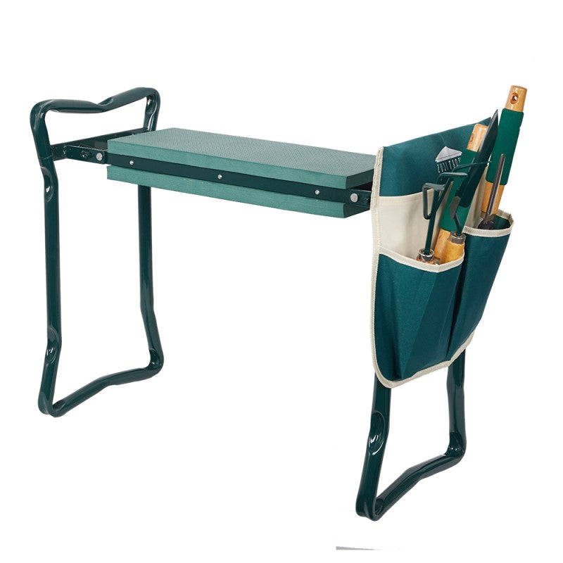 Garden Kneeler Seat and Tool Bench Foldable Gardening Stool
