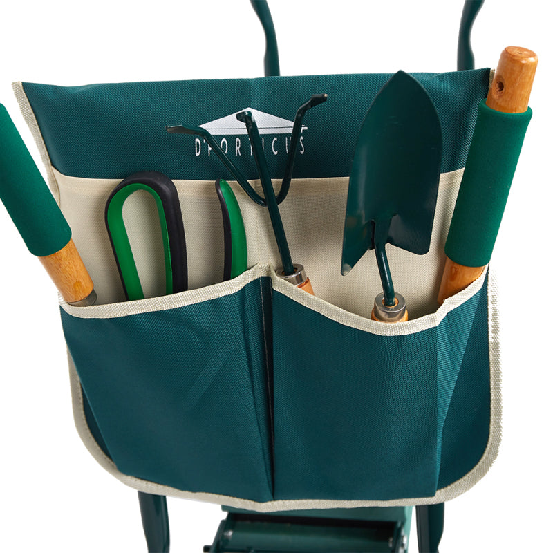 Garden Kneeler Seat and Tool Bench Foldable Gardening Stool