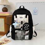 Girls Backpack with Bunny Charms Adjustable Straps School Bag