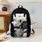 Girls Backpack with Bunny Charms Adjustable Straps School Bag
