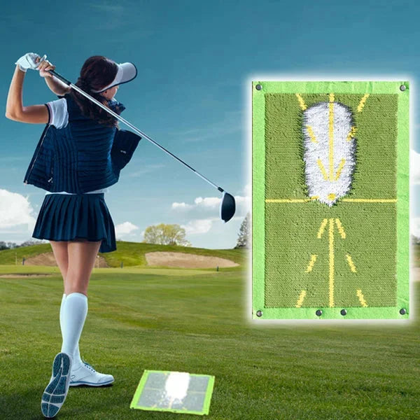 Golf Swing Training Mat with Sensor Detection
