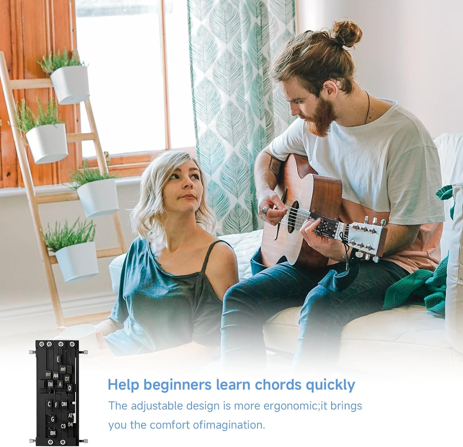 Acoustic Guitar Chord Trainer Learning Tool Device
