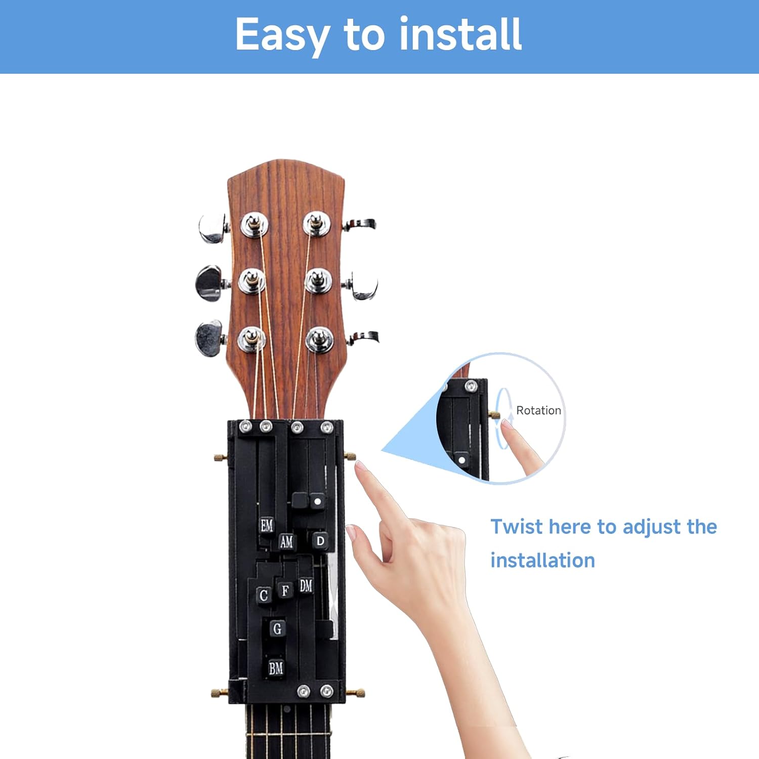 Acoustic Guitar Chord Trainer Learning Tool Device