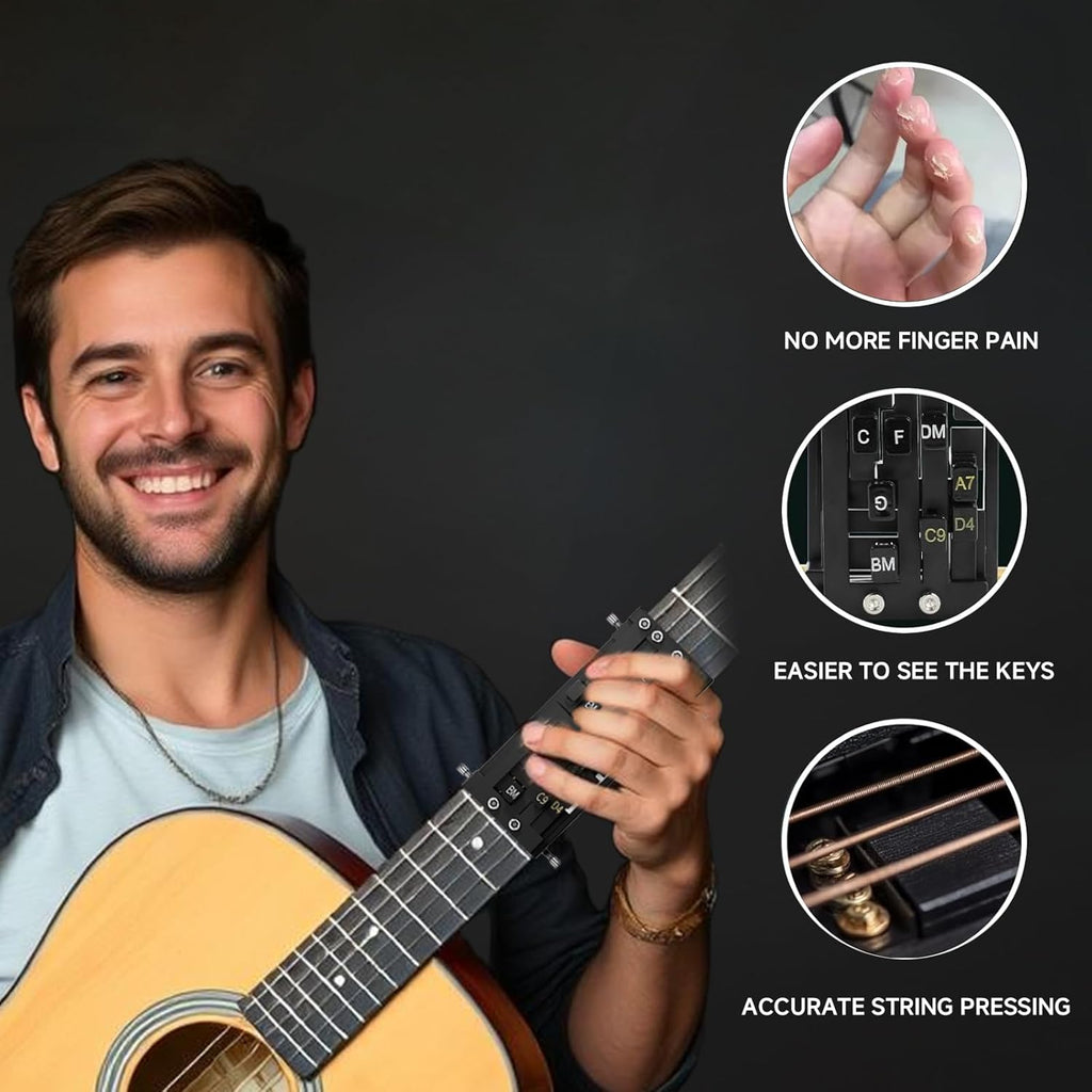 Acoustic Guitar Chord Trainer Learning Tool Device