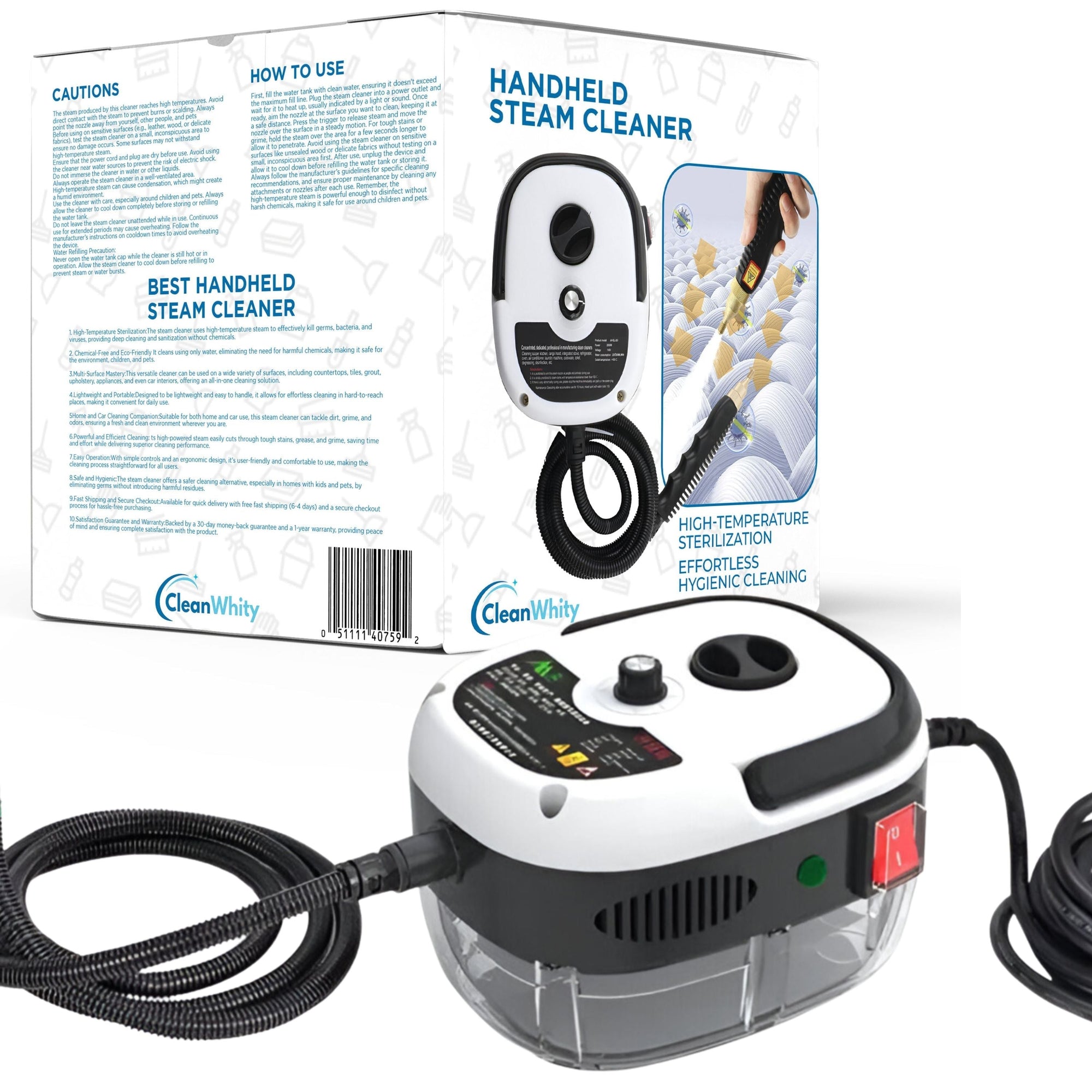 Handheld Steam Cleaner High Pressure Steam Washer