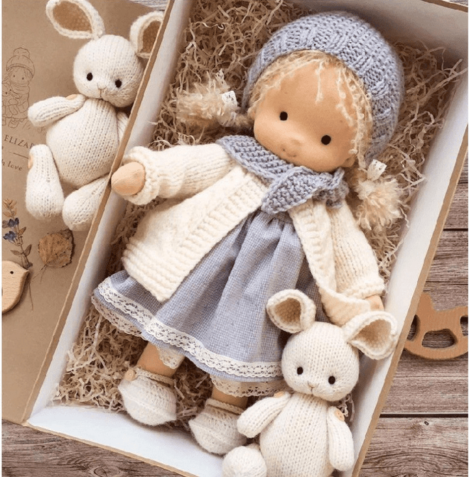 Handmade Waldorf Doll Soft Plush Cuddle Toy