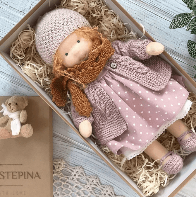 Handmade Waldorf Doll Soft Plush Cuddle Toy