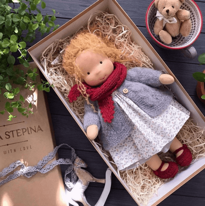 Handmade Waldorf Doll Soft Plush Cuddle Toy