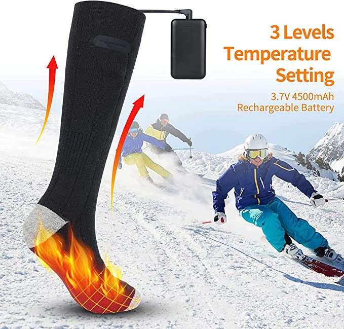 Electric Heated Socks Unisex 2 Pairs Foot Warmers