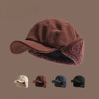 Corduroy Earflap Winter Hat Cap