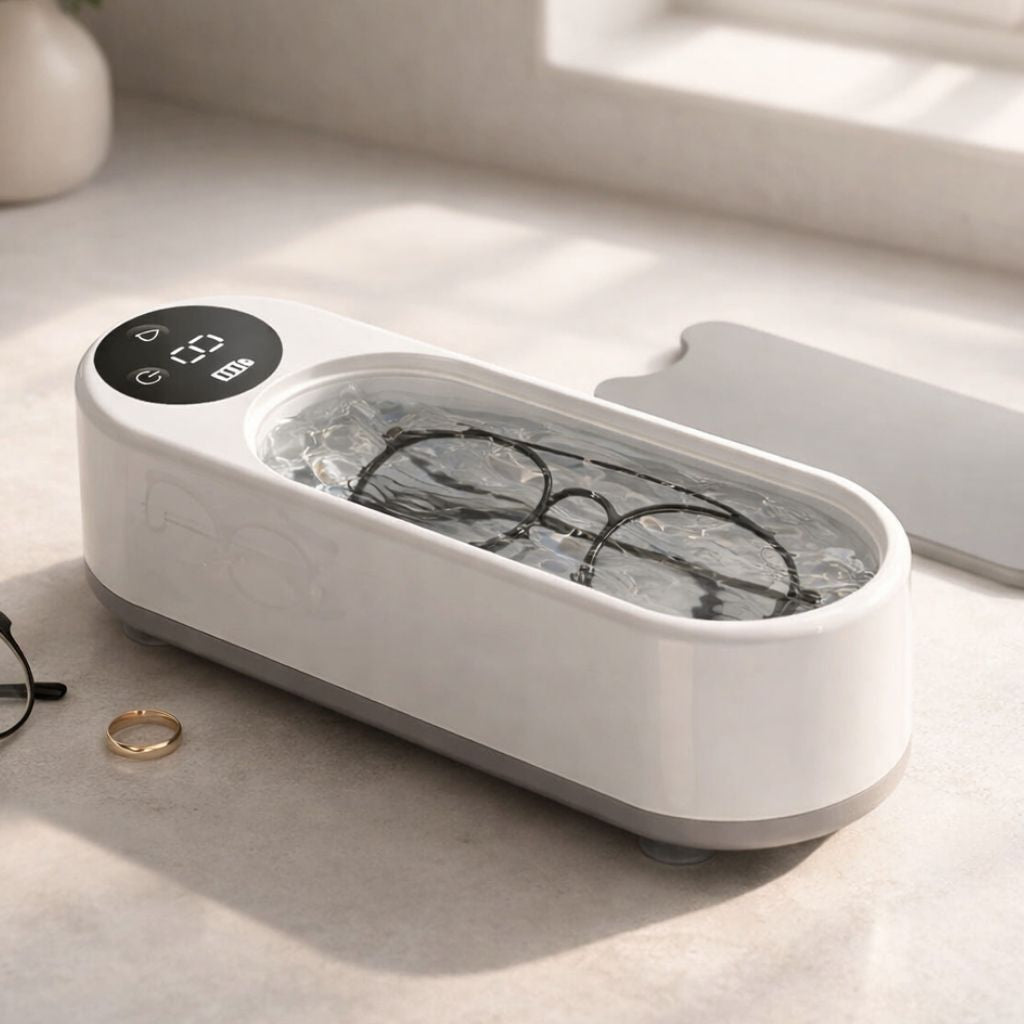 Ultrasonic Portable Jewelry and Glasses Cleaner for Eyeglasses Watches
