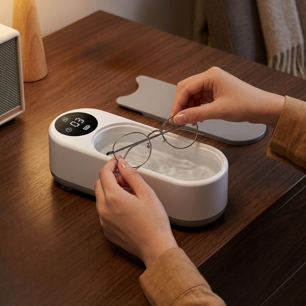 Ultrasonic Portable Jewelry and Glasses Cleaner for Eyeglasses Watches