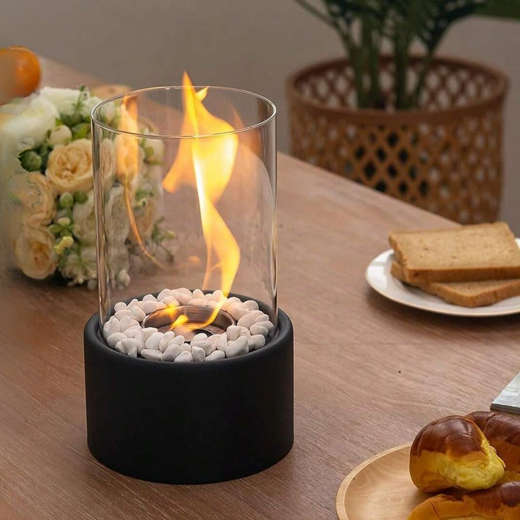 Tabletop Portable Ethanol Fireplace Indoor Smoke Free Flame Heater