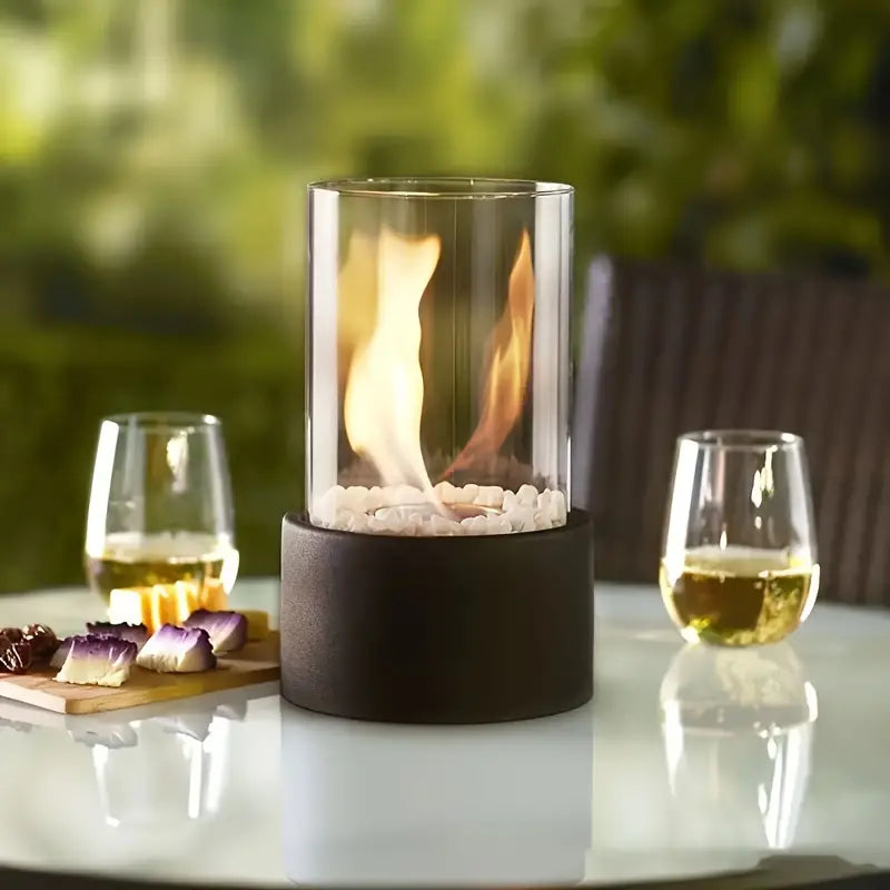 Tabletop Portable Ethanol Fireplace Indoor Smoke Free Flame Heater