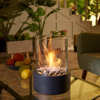 Tabletop Portable Ethanol Fireplace Indoor Smoke Free Flame Heater