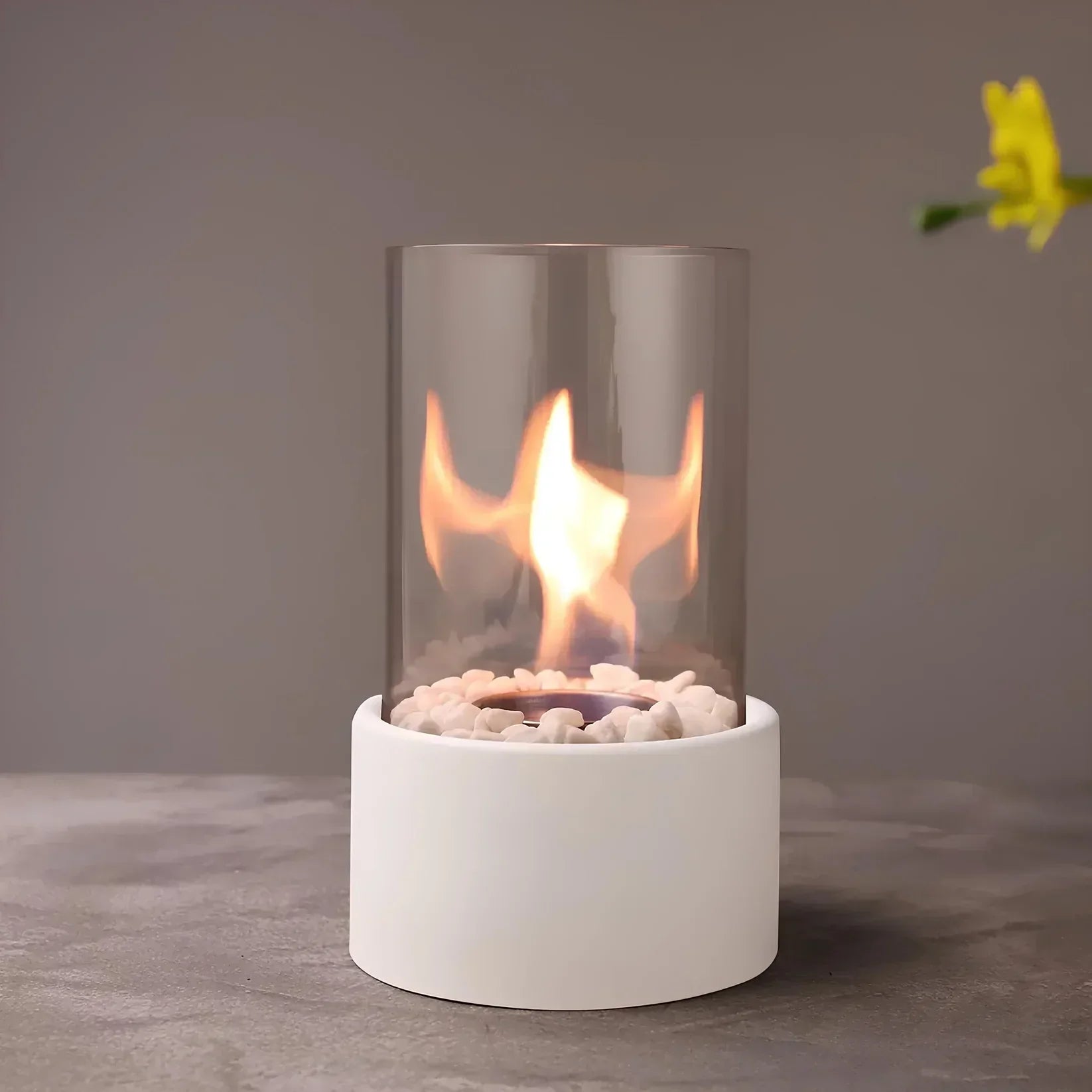 Tabletop Portable Ethanol Fireplace Indoor Smoke Free Flame Heater