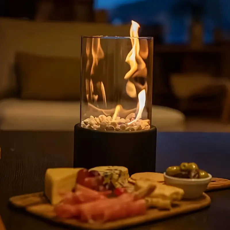 Tabletop Portable Ethanol Fireplace Indoor Smoke Free Flame Heater