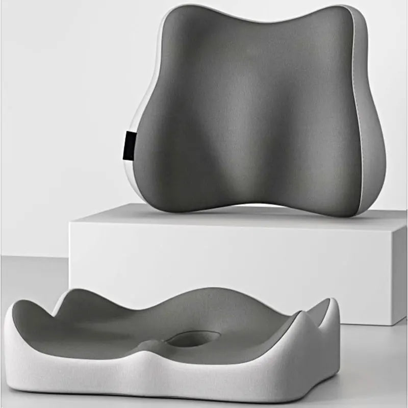 Memory Foam Seat Cushion with Lumbar Support for Office Chair